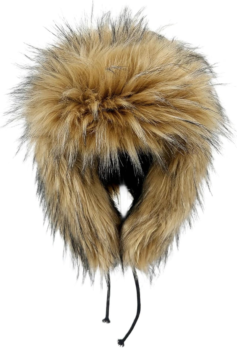 YFJNV Y2K Faux Fur Russian Hat, Soft, Warm Winter Trapper Hat with Earmuffs for Men and Women - Image 3